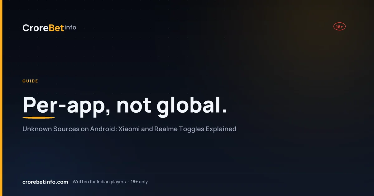 Unknown sources on Xiaomi and Realme: per-app install permission list
