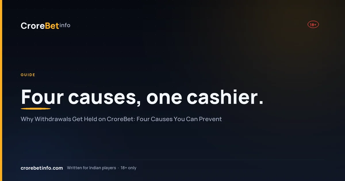 Why CroreBet withdrawals get held: KYC, wagering, name mismatch, first win